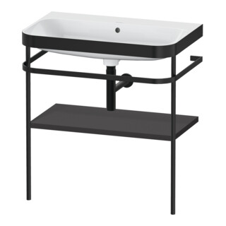 Duravit Meuble vasque Happy D.2 Plus 77,5x49 cm, sans trop-plein, graph mat, avec console