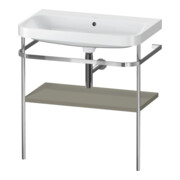 Duravit Meuble vasque Happy D.2 Plus 77,5x49 cm, sans trop-plein, gris mat, avec console