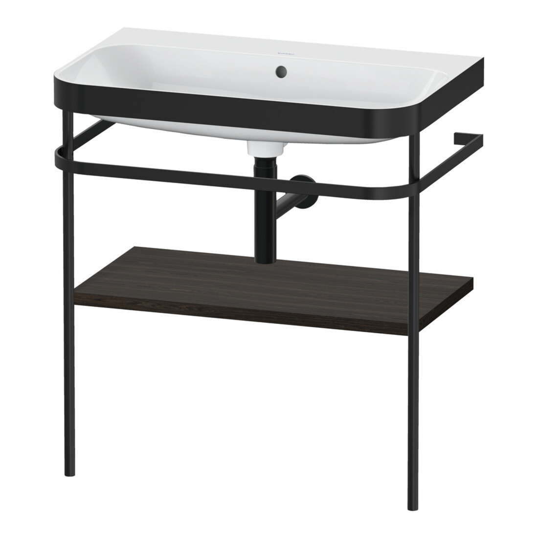 Duravit Meuble vasque Happy D.2 Plus 77,5x49 cm, sans trop-plein, noyer, avec console