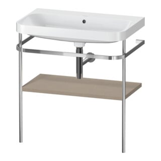 Duravit Meuble vasque Happy D.2 Plus 77,5x49 cm, sans trou, blanc, avec console métal