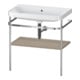Duravit Meuble vasque Happy D.2 Plus 77,5x49 cm, sans trou, blanc, avec console métal-1
