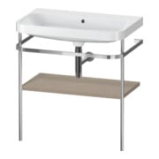 Duravit Meuble vasque Happy D.2 Plus 77,5x49 cm, sans trou, blanc, avec console métal