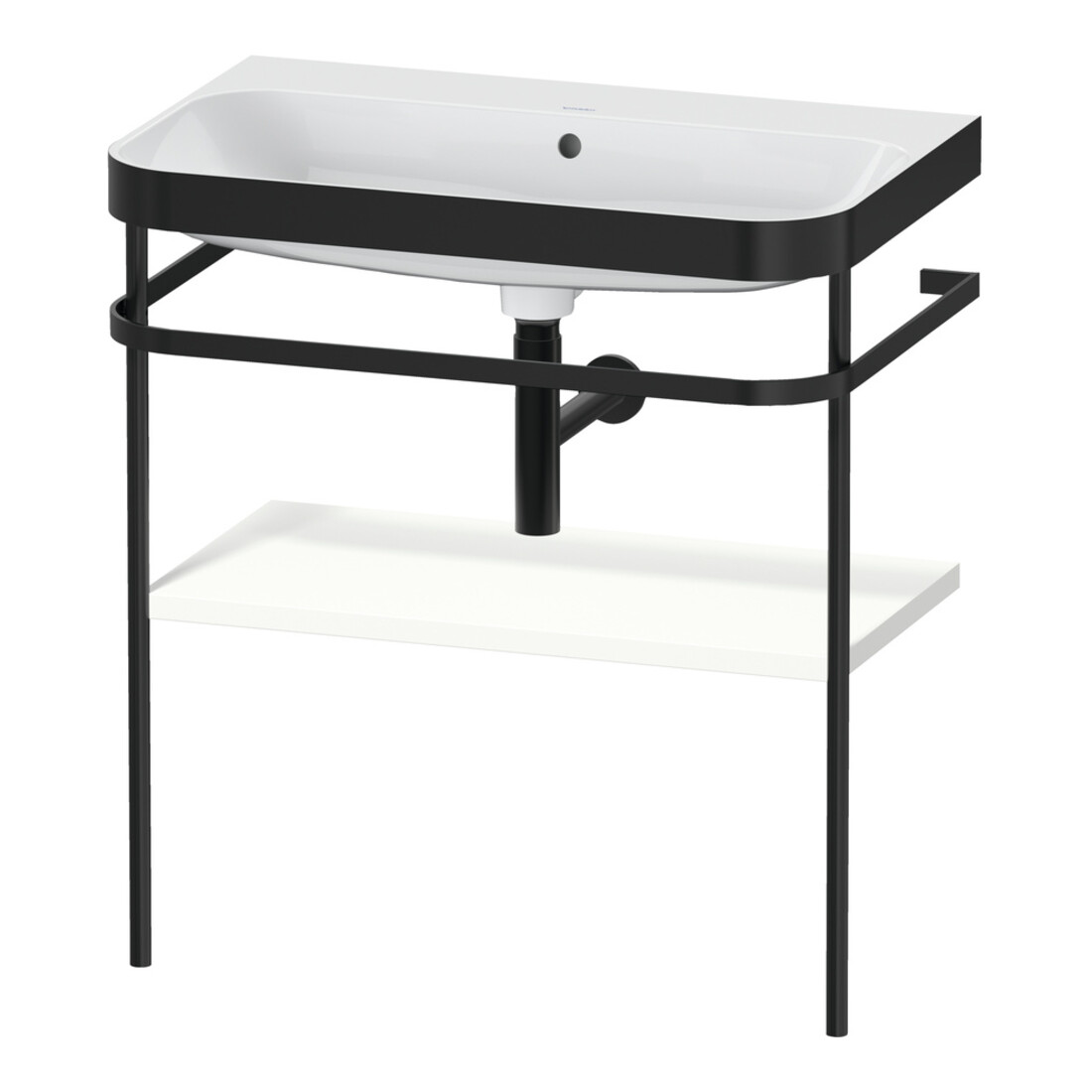 Duravit Meuble vasque Happy D.2 Plus 77,5x49 cm, sans trou, blanc mat, avec console
