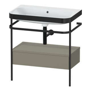 Duravit Meuble vasque Happy D.2 Plus 77,5x49 cm, sans trou, gris, avec console, 1 tiroir