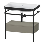Duravit Meuble vasque Happy D.2 Plus 77,5x49 cm, sans trou, gris, avec console, 1 tiroir