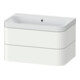 Duravit Meuble vasque Happy D.2 Plus 77,5x49 cm, sans trou robinet, blanc mat, 2 tiroirs-1