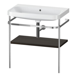 Duravit Meuble vasque Happy D.2 Plus 77,5x49 cm, sans trou robinet, noyer, avec console