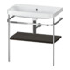 Duravit Meuble vasque Happy D.2 Plus 77,5x49 cm, sans trou robinet, noyer, avec console-1
