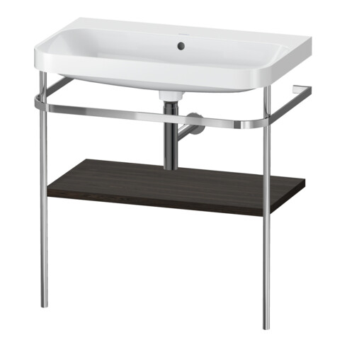 Duravit Meuble vasque Happy D.2 Plus 77,5x49 cm, sans trou robinet, noyer, avec console