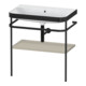 Duravit Meuble vasque Happy D.2 Plus 77,5x49 cm, sans trou robinet, taupe mat, avec console-1