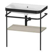 Duravit Meuble vasque Happy D.2 Plus 77,5x49 cm, sans trou robinet, taupe mat, avec console