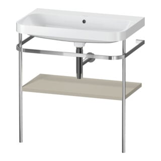 Duravit Meuble vasque Happy D.2 Plus 77,5x49 cm, sans trou, taupe mat, avec console