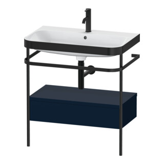 Duravit Meuble vasque Happy D.2 Plus 77,5x49cm, 1 T, bleu mat, avec console, 1 tiroir
