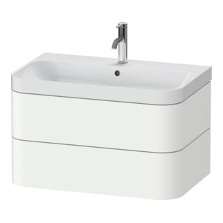 Duravit Meuble vasque Happy D.2 Plus 77,5x49cm, 1 trou, blanc mat, 2 tiroirs