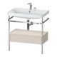 Duravit Meuble vasque Happy D.2 Plus 77,5x49cm, 2 trous, avec console, 1 tiroir-1