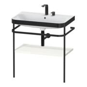 Duravit Meuble vasque Happy D.2 Plus 77,5x49cm, 2 trous, blanc brillant, avec console métal