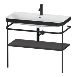 Duravit Meuble vasque Happy D.2 Plus 97,5x49 cm, 1 mitigeur, graphite mat, avec console