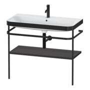 Duravit Meuble vasque Happy D.2 Plus 97,5x49 cm, 1 mitigeur, graphite mat, avec console