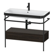 Duravit Meuble vasque Happy D.2 Plus 97,5x49 cm, 1 mitigeur, N brossé, avec console, 1 tiroir-1