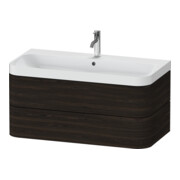 Duravit Meuble vasque Happy D.2 Plus 97,5x49 cm, 1 mitigeur, noyer, 2 tiroirs