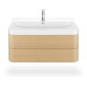 Duravit Meuble vasque Happy D.2 Plus 97,5x49 cm, 1 robinet, blanc méditerranéen, 2 tiroirs-1