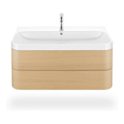 Duravit Meuble vasque Happy D.2 Plus 97,5x49 cm, 1 robinet, blanc méditerranéen, 2 tiroirs