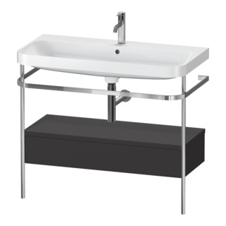 Duravit Meuble vasque Happy D.2 Plus 97,5x49 cm, 1 robinet, gris, avec console, 1 tiroir