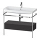 Duravit Meuble vasque Happy D.2 Plus 97,5x49 cm, 1 robinet, gris, avec console, 1 tiroir-1