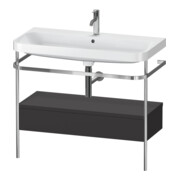 Duravit Meuble vasque Happy D.2 Plus 97,5x49 cm, 1 robinet, gris, avec console, 1 tiroir