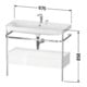 Duravit Meuble vasque Happy D.2 Plus 97,5x49 cm, 1 robinet, gris, avec console, 1 tiroir