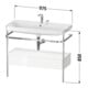Duravit Meuble vasque Happy D.2 Plus 97,5x49 cm, 1 robinet, gris, avec console, 1 tiroir-3