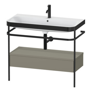Duravit Meuble vasque Happy D.2 Plus 97,5x49 cm, 1 robinet, sans trou, avec console, 1 tiroir