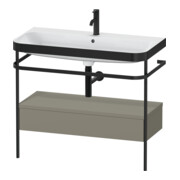 Duravit Meuble vasque Happy D.2 Plus 97,5x49 cm, 1 robinet, sans trou, avec console, 1 tiroir