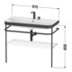 Duravit Meuble vasque Happy D.2 Plus 97,5x49 cm, 1 T, Taupe mat, avec console
