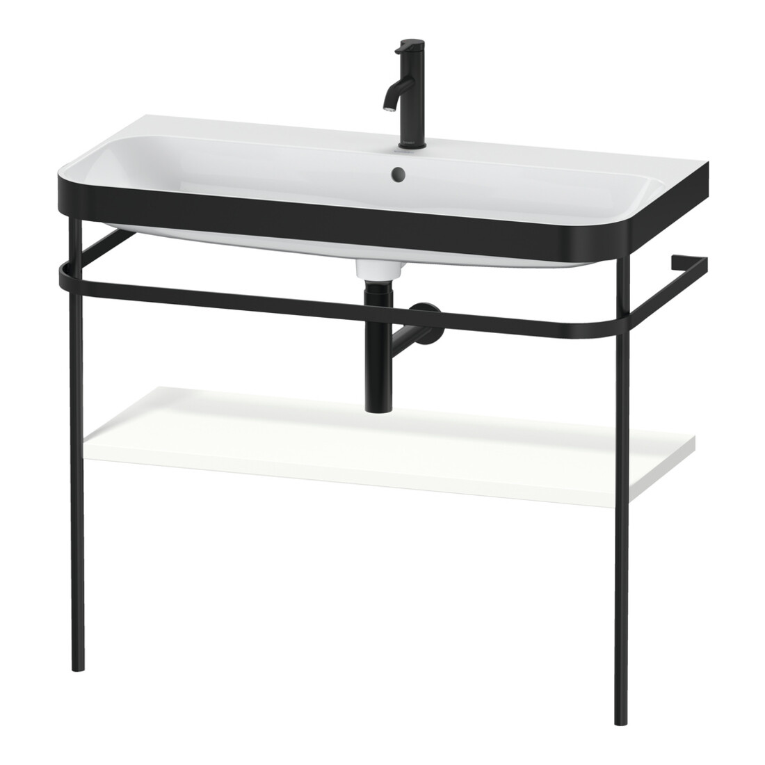 Duravit Meuble vasque Happy D.2 Plus 97,5x49 cm, 1 TLG, blanc mat, avec console