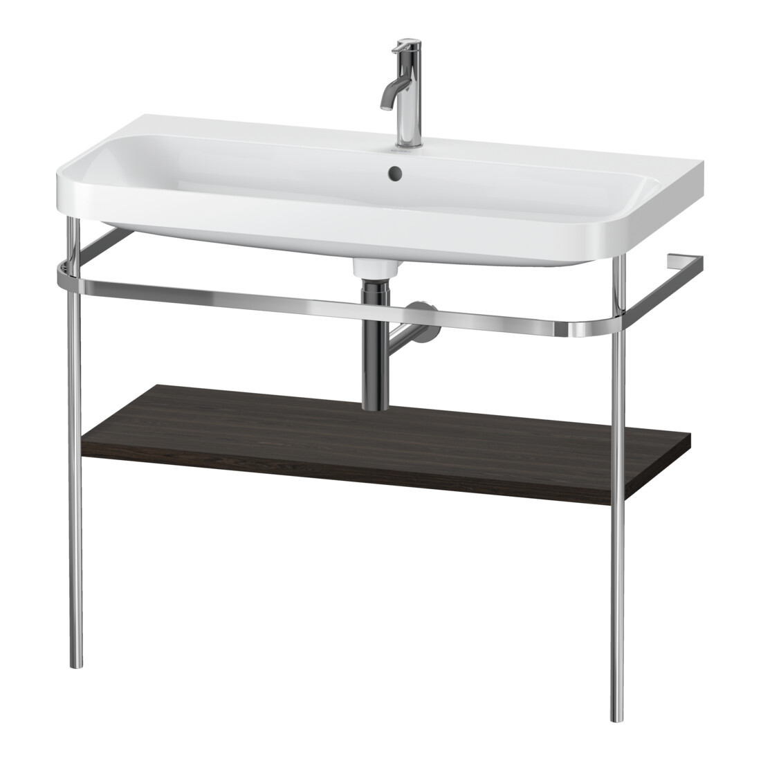Duravit Meuble vasque Happy D.2 Plus 97,5x49 cm, 1 trou, noyer, avec console
