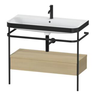 Duravit Meuble vasque Happy D.2 Plus 97,5x49 cm, 1 trou robinet, blanc, avec console, 1 tiroir