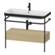 Duravit Meuble vasque Happy D.2 Plus 97,5x49 cm, 1 trou robinet, blanc, avec console, 1 tiroir-1