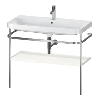 Duravit Meuble vasque Happy D.2 Plus 97,5x49 cm, 1 trou robinet, blanc brillant, avec console métal