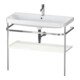 Duravit Meuble vasque Happy D.2 Plus 97,5x49 cm, 1 trou robinet, blanc brillant, avec console métal-1