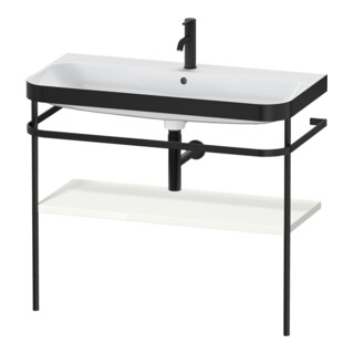 Duravit Meuble vasque Happy D.2 Plus 97,5x49 cm, 1 trou robinet, blanc brillant, avec console métal