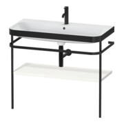 Duravit Meuble vasque Happy D.2 Plus 97,5x49 cm, 1 trou robinet, blanc brillant, avec console métal