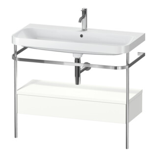 Duravit Meuble vasque Happy D.2 Plus 97,5x49 cm, 1 trou robinet, blanc mat, avec console, 1 tiroir