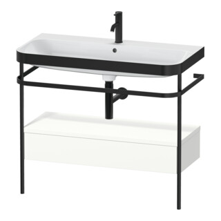 Duravit Meuble vasque Happy D.2 Plus 97,5x49 cm, 1 trou robinet, blanc mat, avec console, 1 tiroir