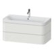 Duravit Meuble vasque Happy D.2 Plus 97,5x49 cm, 1 trou robinet, Noir mat, 2 tiroirs-1