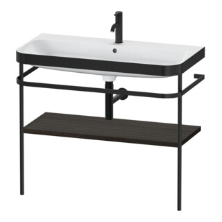 Duravit Meuble vasque Happy D.2 Plus 97,5x49 cm, 1 trou robinet, noyer, avec console