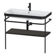 Duravit Meuble vasque Happy D.2 Plus 97,5x49 cm, 1 trou robinet, noyer, avec console