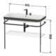 Duravit Meuble vasque Happy D.2 Plus 97,5x49 cm, 1 trou robinet, noyer, avec console