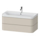 Duravit Meuble vasque Happy D.2 Plus 97,5x49 cm, 1 trou, taupe mat, 2 tiroirs-1