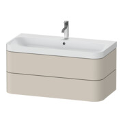 Duravit Meuble vasque Happy D.2 Plus 97,5x49 cm, 1 trou, taupe mat, 2 tiroirs